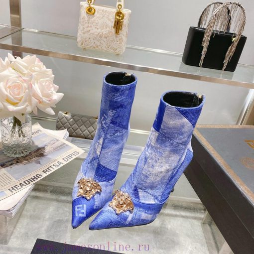 Fendi&Versace Joint Collection Fendi&Versace Short Boots𝐧𝐞𝐰 Show style Fendi Dumesa Head&Heekp04j2l7 - Image 5