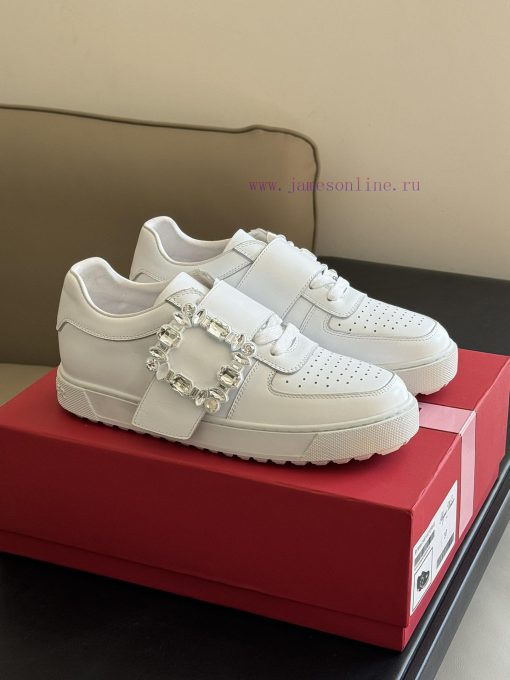 roger vivier ss24 new arrival-～RV 24 Spring/Summer Diamond Button White Shoes New ProductMadvo848ejz - Image 2
