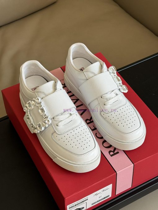 roger vivier ss24 new arrival-～RV 24 Spring/Summer Diamond Button White Shoes New ProductMadvo848ejz - Image 3