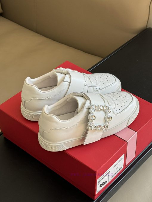 roger vivier ss24 new arrival-～RV 24 Spring/Summer Diamond Button White Shoes New ProductMadvo848ejz - Image 4