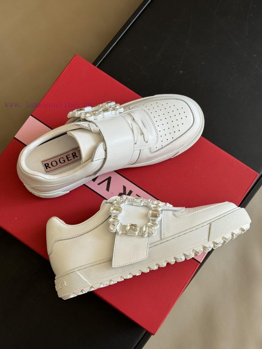 roger vivier ss24 new arrival-～RV 24 Spring/Summer Diamond Button White Shoes New ProductMadvo848ejz - Image 6