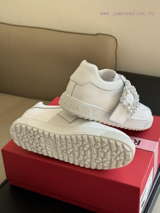 roger vivier ss24 new arrival-～RV 24 Spring/Summer Diamond Button White Shoes New ProductMadvo848ejz - Image 10