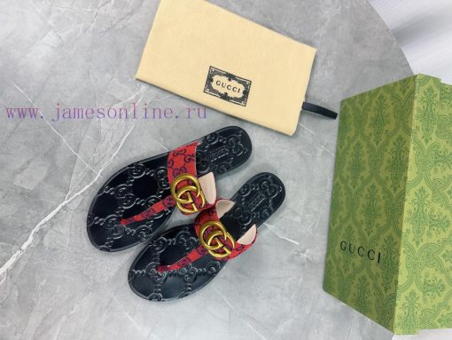 Upgraded Gucci Double G Buckle Ribbon Square Head Flat Bottom Slippers, Trading Company Orde4xox20fe - Image 2