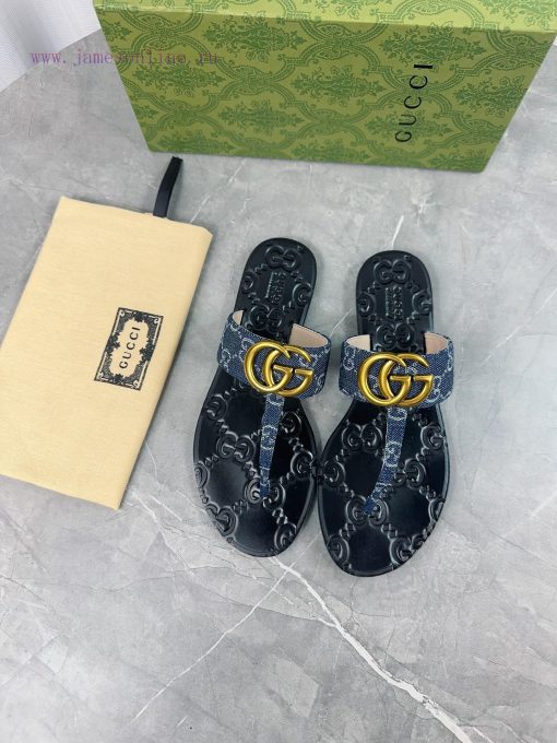 Upgraded Gucci Double G Buckle Ribbon Square Head Flat Bottom Slippers, Trading Company Ordecgzafb10 - Image 3