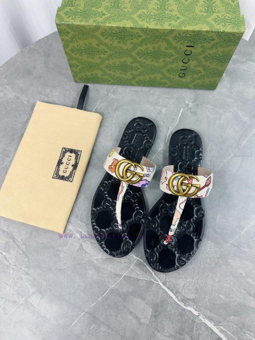 Upgraded Gucci Double G Buckle Ribbon Square Head Flat Bottom Slippers, Trading Company Ordertvlpx9c - Image 3