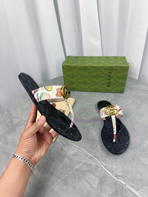 Upgraded Gucci Double G Buckle Ribbon Square Head Flat Bottom Slippers, Trading Company Ordertvlpx9c - Image 6