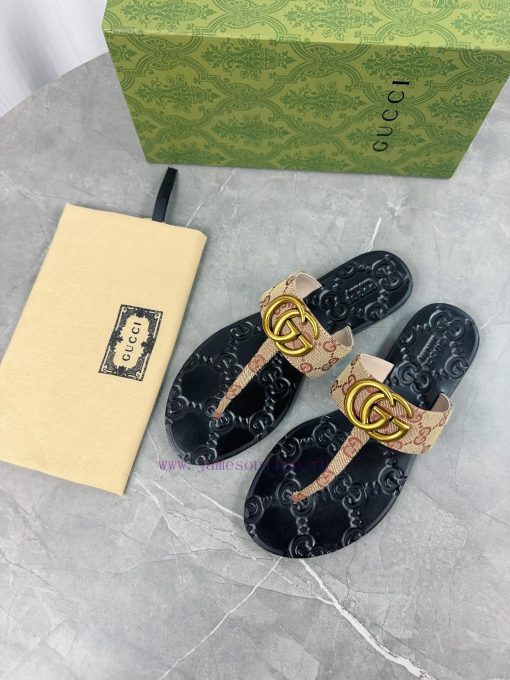 Upgraded Gucci Double G Buckle Ribbon Square Head Flat Bottom Slippers, Trading Company Orde0p50lse2 - Image 3