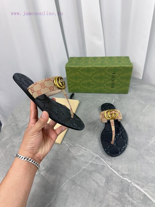Upgraded Gucci Double G Buckle Ribbon Square Head Flat Bottom Slippers, Trading Company Orde0p50lse2 - Image 4