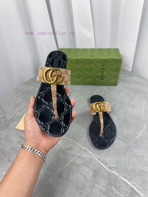 Upgraded Gucci Double G Buckle Ribbon Square Head Flat Bottom Slippers, Trading Company Orde0p50lse2 - Image 5