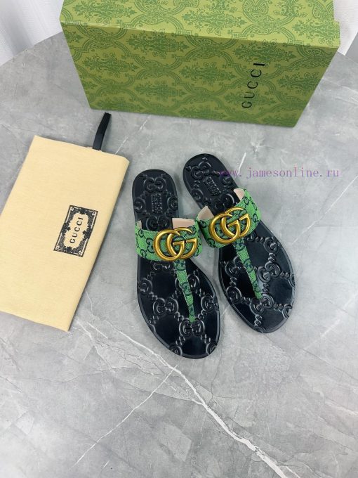 Upgraded Gucci Double G Buckle Ribbon Square Head Flat Bottom Slippers, Trading Company Orde4fuqbd6e - Image 3