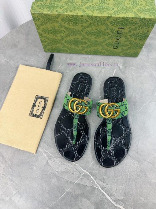 Upgraded Gucci Double G Buckle Ribbon Square Head Flat Bottom Slippers, Trading Company Orde4fuqbd6e - Image 5