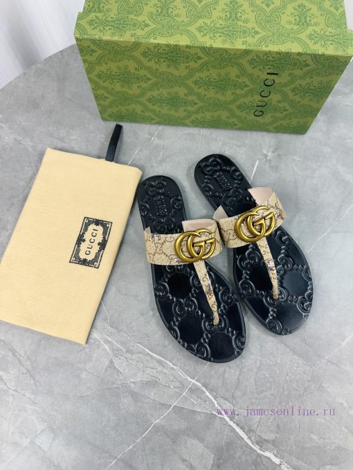 Upgraded Gucci Double G Buckle Ribbon Square Head Flat Bottom Slippers, Trading Company Ordeyov5qq8z - Image 3