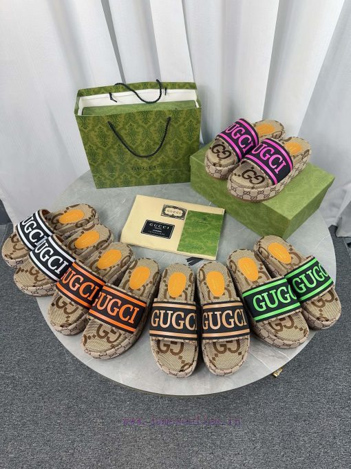 2024 GucciGucci's latest limited edition thick soled slippers of top quality are available f7xm4dess - Image 2