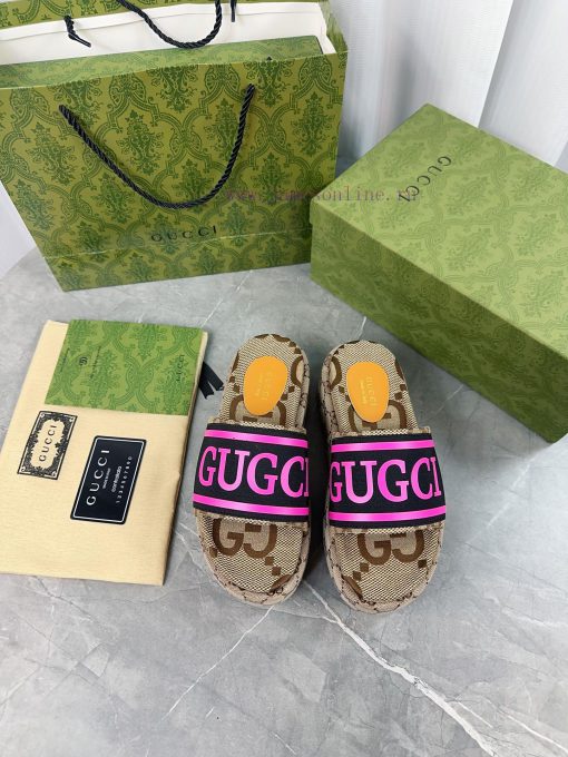 2024 GucciGucci's latest limited edition thick soled slippers of top quality are available f7xm4dess - Image 7