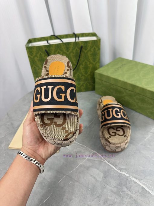 2024 GucciGucci's latest limited edition thick soled slippers of top quality are available fwwc86ers - Image 5