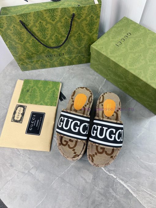 2024 GucciGucci's latest limited edition thick soled slippers of top quality are available fgg5te7o7 - Image 3
