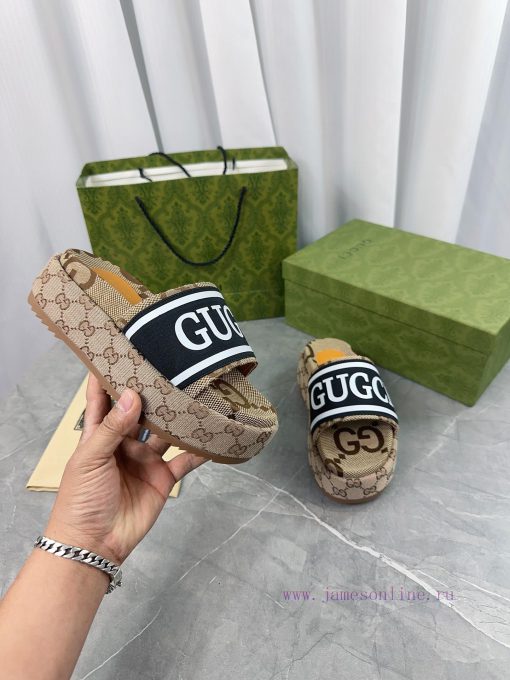 2024 GucciGucci's latest limited edition thick soled slippers of top quality are available fgg5te7o7 - Image 7