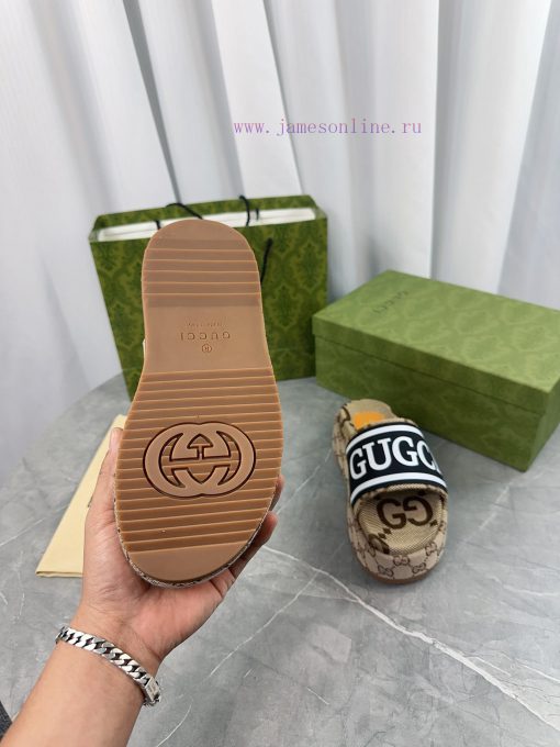 2024 GucciGucci's latest limited edition thick soled slippers of top quality are available fgg5te7o7 - Image 9