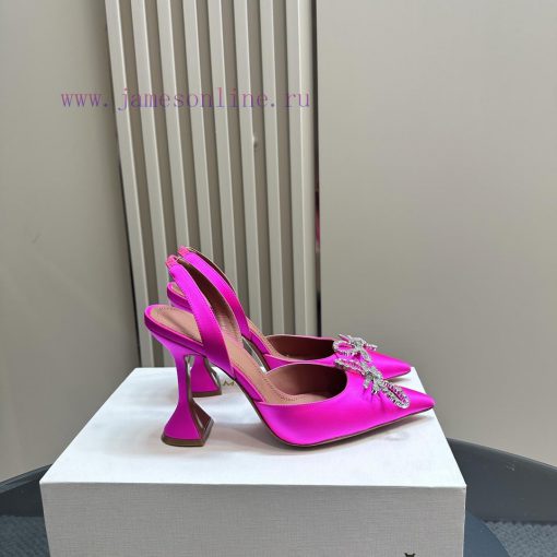 Amina Muaddi Sparkling Diamond Bow Beautiful Fashion ShoesAuthentic 11 Remastered Top Qualite8ldkwg6 - Image 6