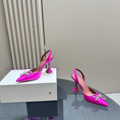 Amina Muaddi Sparkling Diamond Bow Beautiful Fashion ShoesAuthentic 11 Remastered Top Qualite8ldkwg6 - Image 7