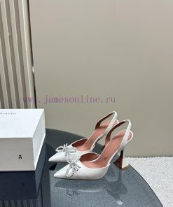 Amina Muaddi Sparkling Diamond Bow Beautiful Fashion ShoesAuthentic 11 Remastered Top Qualitkf1fpxbq