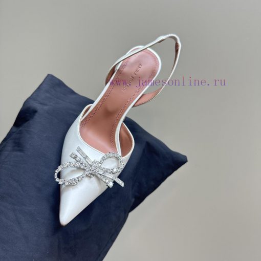 Amina Muaddi Sparkling Diamond Bow Beautiful Fashion ShoesAuthentic 11 Remastered Top Qualitkf1fpxbq - Image 9