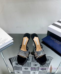 2024 Spring/Summer New AQUAZURA Zp Original Mold New Glass Door Diamond Heel Sandals————————mis6k4xw