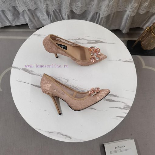New Top DG2024 official website synchronizes new lace diamond buckle high heelsPerfect atten2zvq927i - Image 3
