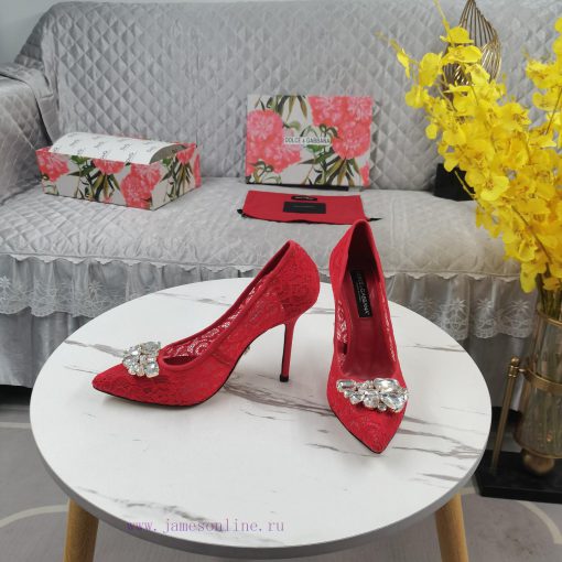 New Top DG2024 official website synchronizes new lace diamond buckle high heelsPerfect attenzaorbih2 - Image 3