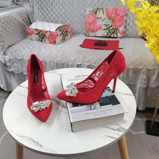 New Top DG2024 official website synchronizes new lace diamond buckle high heelsPerfect attenzaorbih2 - Image 8