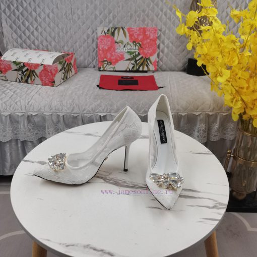 New Top DG2024 official website synchronizes new lace diamond buckle high heelsPerfect atten410z2ceg - Image 3