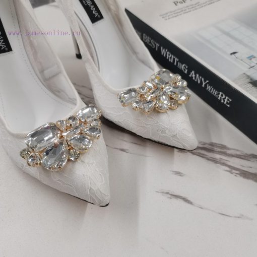 New Top DG2024 official website synchronizes new lace diamond buckle high heelsPerfect atten410z2ceg - Image 7