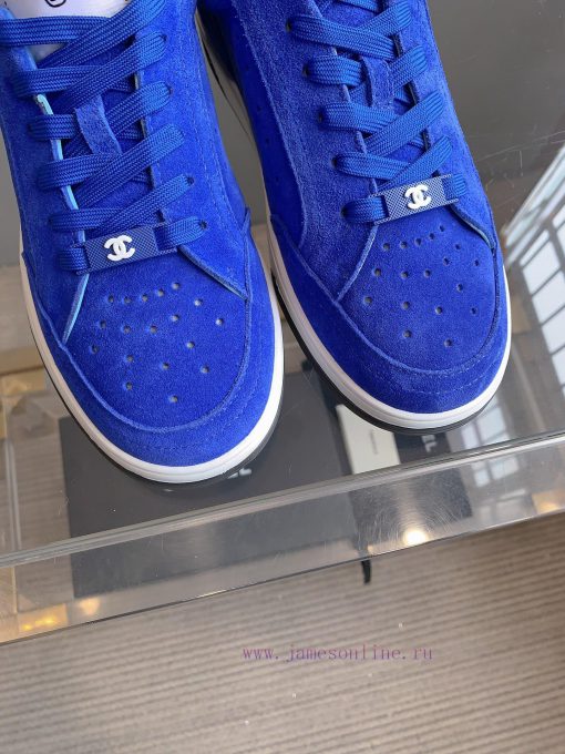 Chanel's new punched solid color casual board shoes are classic and versatileUpper, cow suediys5ft1k - Image 6