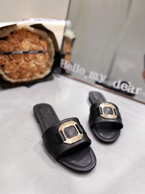 2024/Chloe slippers are a comfortable and stylish choiceRich color selection, black brown, lxnhk3g8d - Image 3