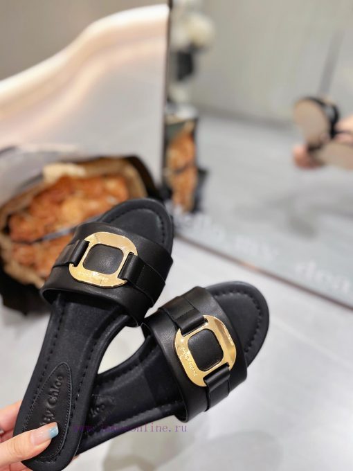 2024/Chloe slippers are a comfortable and stylish choiceRich color selection, black brown, lxnhk3g8d - Image 4