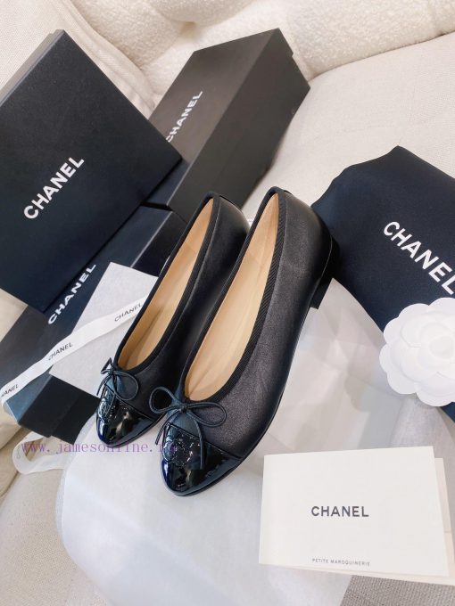 New CocoChanel 24 Edition Series Double C Bow Classic Sheepskin Flat Ballet ShoesChanel Gran9y4xsyy5 - Image 7