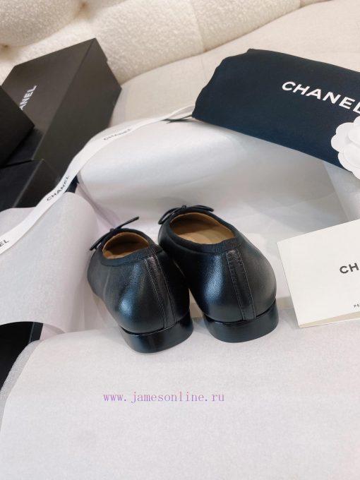 New CocoChanel 24 Edition Series Double C Bow Classic Sheepskin Flat Ballet ShoesChanel Gran9y4xsyy5 - Image 9