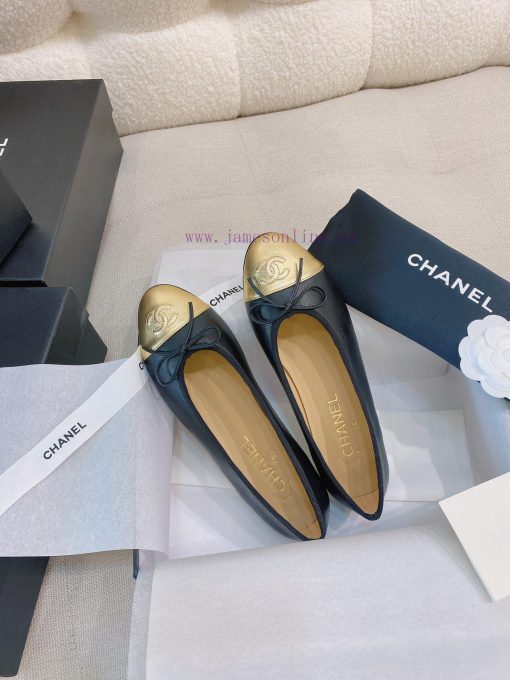 New CocoChanel 24 Edition Series Double C Bow Classic Sheepskin Flat Ballet ShoesChanel Granmdcxb0ms