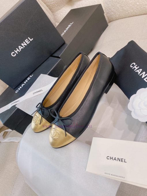 New CocoChanel 24 Edition Series Double C Bow Classic Sheepskin Flat Ballet ShoesChanel Granmdcxb0ms - Image 3