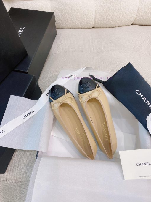 New CocoChanel 24 Edition Series Double C Bow Classic Sheepskin Flat Ballet ShoesChanel Grank1118prf - Image 7