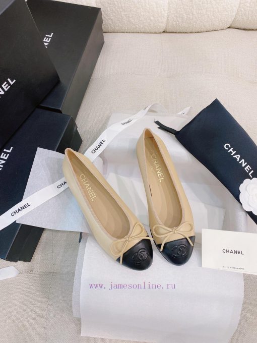 New CocoChanel 24 Edition Series Double C Bow Classic Sheepskin Flat Ballet ShoesChanel Grank1118prf - Image 10
