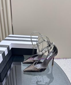 The mostAQUAZURA Big Pineapple Water Diamond Decorative High Heels2023 Spring/Summer Water D0pmzu6hn