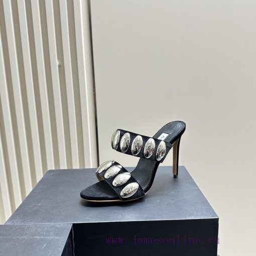 ALAIA24 spring/summer silver metallic suede sandals have insights into women's body shape, tba2i9zs9 - Image 8