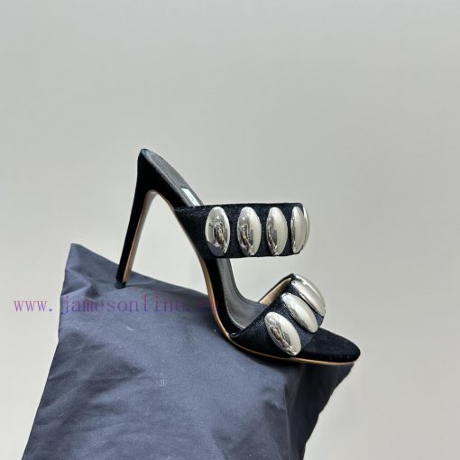 ALAIA24 spring/summer silver metallic suede sandals have insights into women's body shape, tba2i9zs9 - Image 9