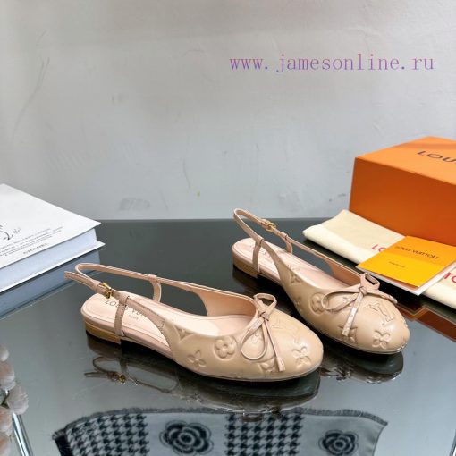 Top LV Ballet Flat Sandals—————————This Popi flat ballet shoe combines soft sheepskin and Sapng9hw26 - Image 5