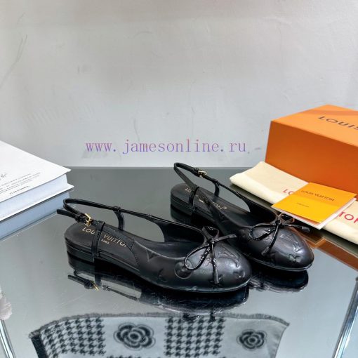 Top LV Ballet Flat Sandals—————————This Popi flat ballet shoe combines soft sheepskin and Saakch75t3 - Image 9