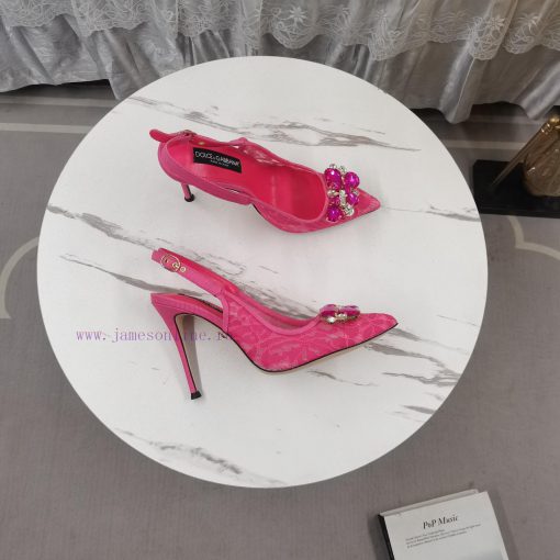 New Top DG2024 official website synchronizes new lace diamond buckle toe sandalsPerfect atte16w8o1lo - Image 3