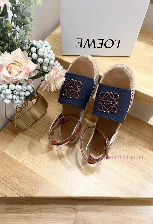 Brand LoeweLOEWE thick soled fishing shoes for women, made of canvas and cowhide leatherAnagunsiyhou - Image 8