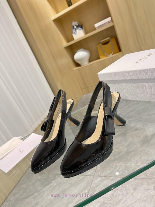 Brand DiorDior 2024 Spring/Summer Fashion High End Collection New Sweet-D Bow Pointed High ah6fda8p