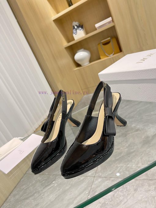 Brand DiorDior 2024 Spring/Summer Fashion High End Collection New Sweet-D Bow Pointed High ah6fda8p - Image 2